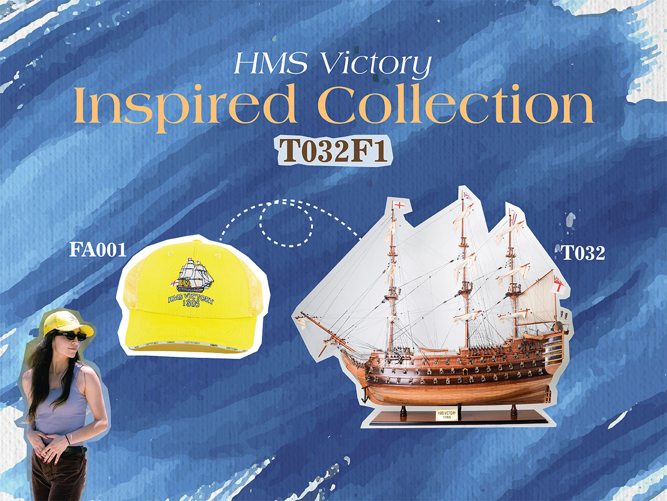 T032F1 Ultimate HMS Victory Combo: A Model Ship and Classic Hat T032F1L01.jpg