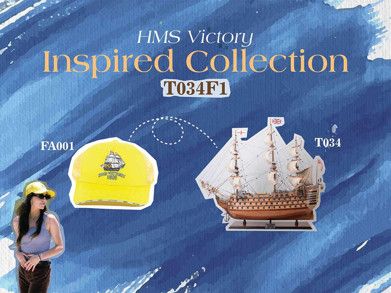 T034F1 Ultimate HMS Victory Combo: A Model Ship and Classic Hat T033F1L01.jpg