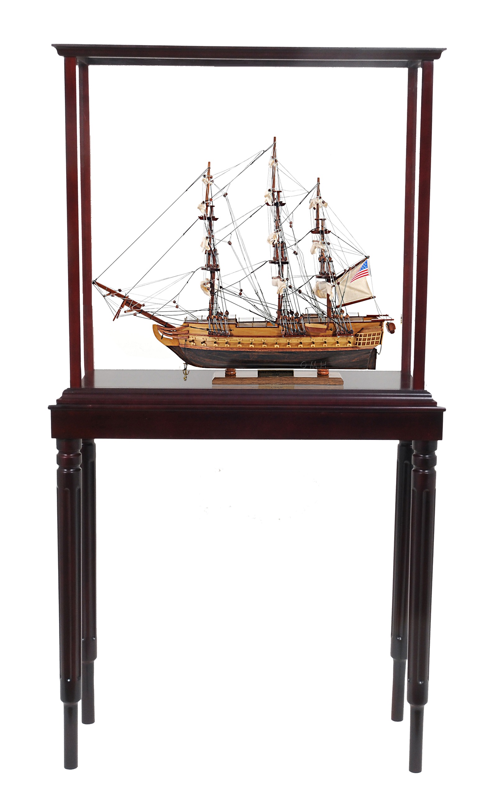 T089A USS Constitution Small with Display Case t089a-uss-constitution-small-with-display-case-l01.jpg