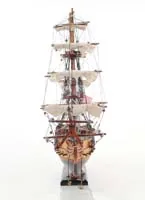 T089A USS Constitution Small with Display Case t089a-uss-constitution-small-with-display-case-l04.jpg