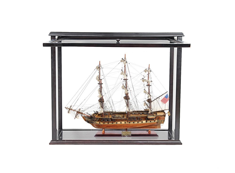 T097B USS Constitution Mid With Display Case Front Open T097BL01.jpg