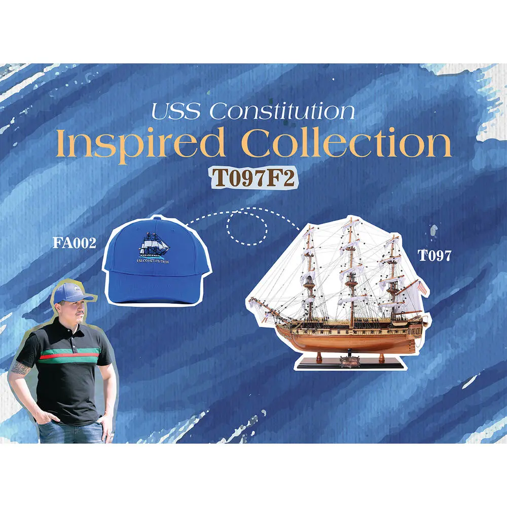 T097F2 Ultimate USS Constitution Combo: A Model Ship and Classic Hat T097F2-ULTIMATE-USS-CONSTITUTION-COMBO-A-MODEL-SHIP-AND-CLASSIC-HAT-L01.WEBP