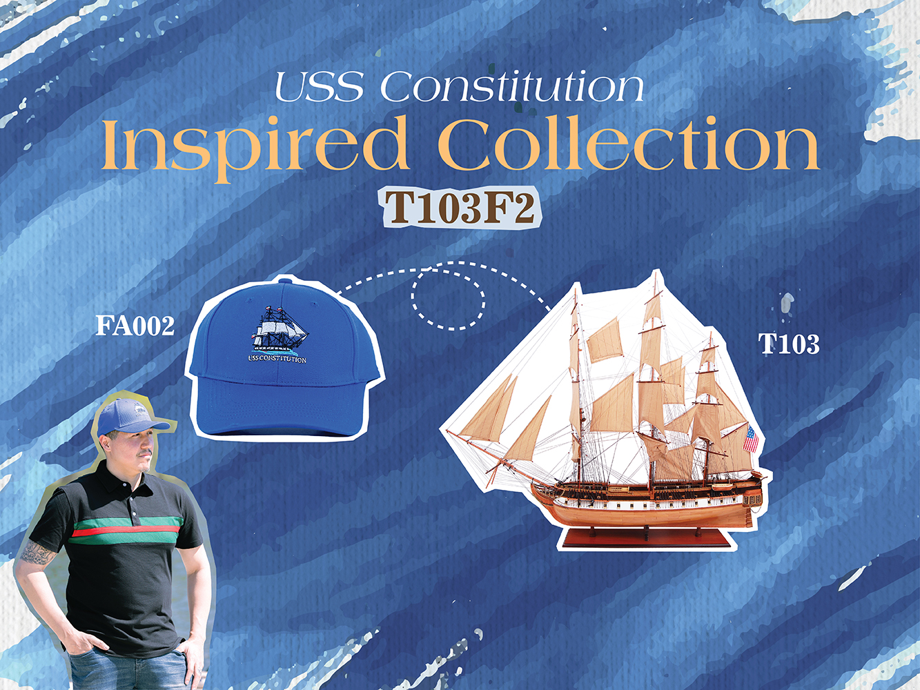 T103F2 Ultimate USS Constitution Combo: A Model Ship and Classic Hat t103f2-ultimate-uss-constitution-combo-a-model-ship-and-classic-hat-l01.jpg