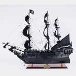 T295A Black Pearl Pirate Ship Large With Table Top Display Case 