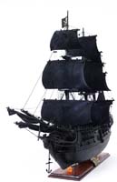 T295B Black Pearl Pirate Ship Large With Floor Display Case 