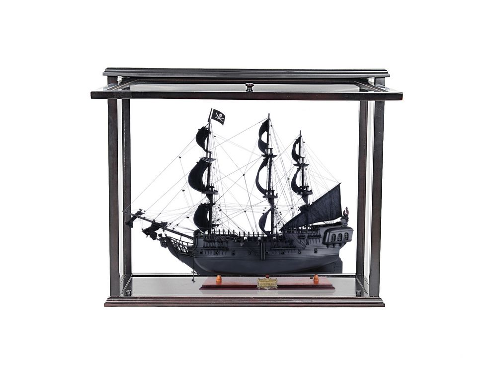 T305B Black Pearl Pirate Ship Midsize With Display Case Front Open t305b-black-pearl-pirate-ship-midsize-with-display-case-front-open-l01.jpg
