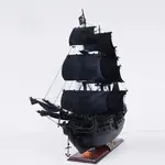 T305B Black Pearl Pirate Ship Midsize With Display Case Front Open 