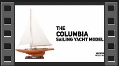 Y011 Columbia Sm Sailboat Model America Cup 