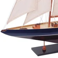 Y048 Shamrock Dark Blue & Brown Painted Medium Sailboat Schooner Yacht Model 32 Inches Long y048-shamrock-dark-blue-brown-painted-medium-sailboat-schooner-yacht-model-32-inches-long-l05.jpg