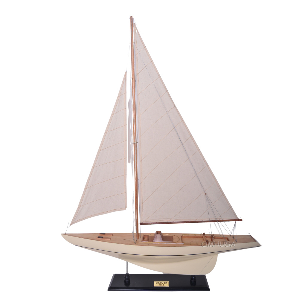 Y137 Columbia Painted Large Sailboat Schooner Yacht Model 24 Inches Long y137-columbia-painted-large-sailboat-schooner-yacht-model-24-inches-long-l01.jpg