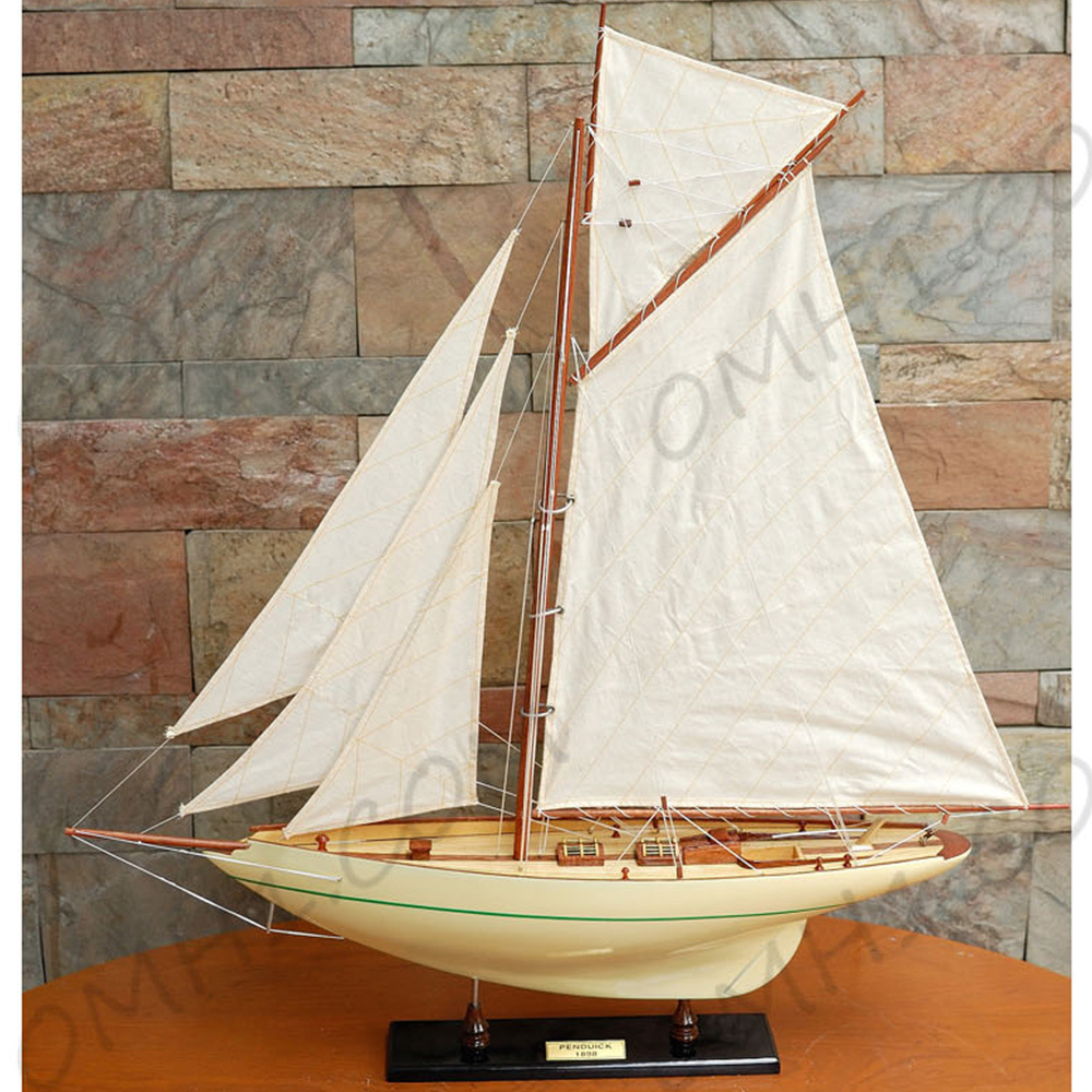 Y168 Pen Duick Creme Painted Medium Sailboat Schooner Yacht Model y168-pen-duick-creme-painted-medium-sailboat-schooner-yacht-model-l01.jpg