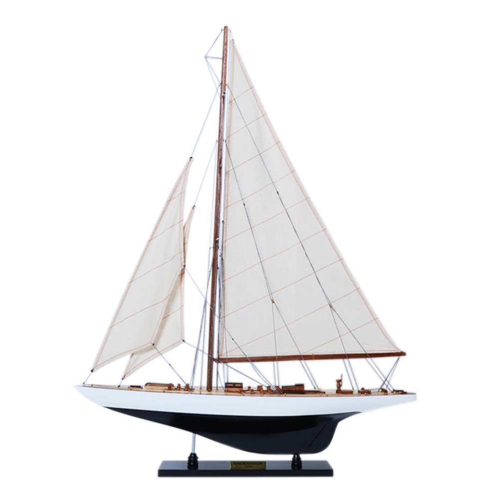 Y215 Endeavour Sailboat Schooner Yacht Model- Black & White Painted Small 24 inches long y215-endeavour-sailboat-schooner-yacht-model-black-white-painted-small-24-inches-long-l01.jpg
