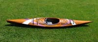 Wooden Kayak with White & Purple Ribbon 15 ft