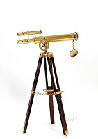 Brass Telescope with Stand- 18 Inch Nautical Decor