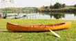 Wooden Canoe With Ribs Curved Bow 12 ft