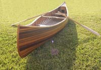 Wooden Canoe With Ribs Curved Bow Matte Finish 12 ft