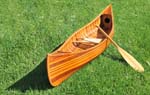 Wooden Canoe With Ribs Curved Bow Matte Finish 10 ft Display-Only