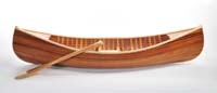 Wooden Canoe With Ribs Matte Finish 6 ft Display-Only