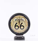 Black Gasoline 66 Gas Pump Clock