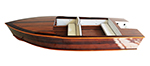 Chris Craft Design Classic Wooden Runabout Boat 14.5 Foot