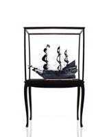 Black Pearl Pirate Ship Large With Floor Display Case