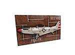 1943 Mustang P-51 Fighter 3D Model Painting Frame