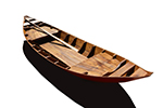 South East Asia Sampan Boat Red Bottom Thuyen Ba La Tam Ban 