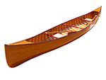 Wooden Canoe with Ribs 16 Mahogany