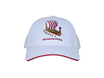 Drakkar Viking Embroidered Cap in White by Alison Nautical