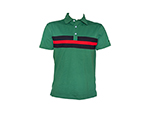 Hemingway Pilar Green w. Black & Red Stripes Regular Fit Polo Shirt by Alison Nautical