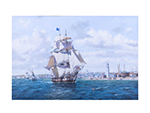 Whaler 'Lexington' Leaving Nantucket - Canvas Print 