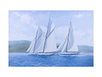 Sailing Yachts Mariquita Moonbeam and Cambria Racing at Regates Royales - Canvas Print