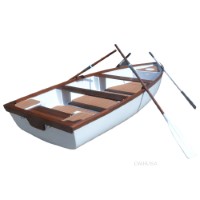 11.5 ft Composite whitehall dinghy with teak accent