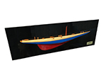 Rainbow Half-Hull Scaled Model Boat Yacht Handmade