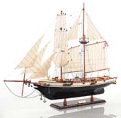 Harvey Painted Ship Model Captain Line