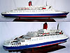 Queen Elizabeth II Painted Large Cruiseship Model