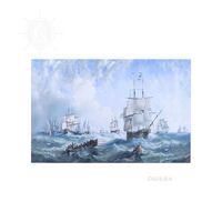 The Channel fleet in heavy weather - Canvas Print