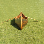 Wooden Canoe With Ribs Curved Bow Matte Finish 12 ft