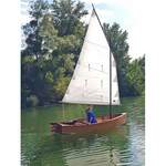 Goat Island Skiff Sailing Dinghy 15.5 Ft Custom Built Wooden Boat 