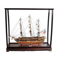 USS Constitution Large With Table Top Display Case