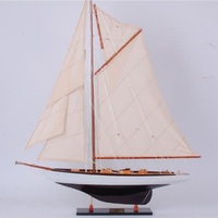 Tuiga Painted XLarge Sailboat Schooner Yacht Model